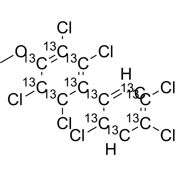 2,2′,3,4′,5,5′,6-Heptachloro-4-methoxy biphenyl-13C12